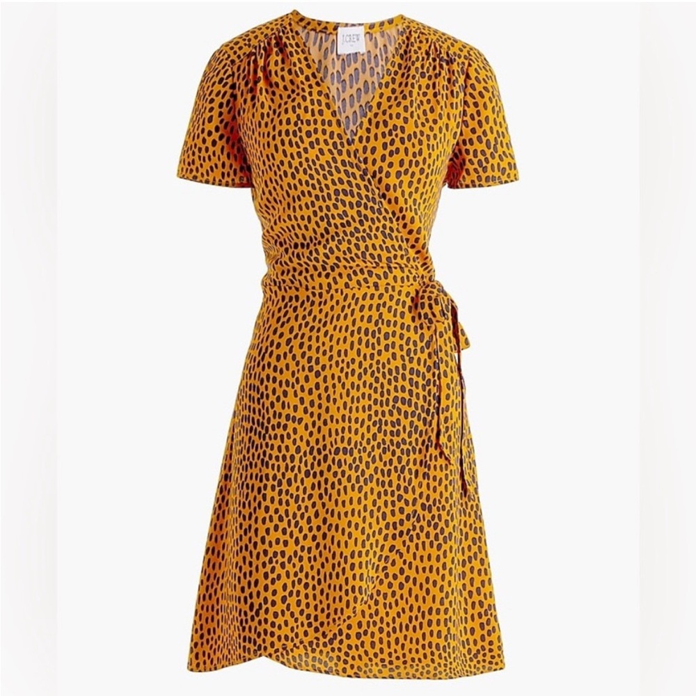 J. Crew Orange and Black Mini Dress